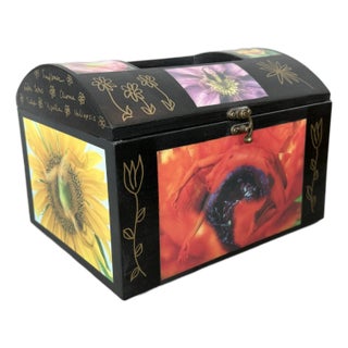 Artisan One of a Kind Flower Bodies Decorative Art Box For Sale
