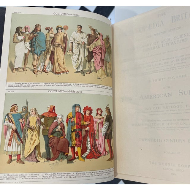 Navy Blue 1904 Navy Blue & Gold Britannica Encyclopedia Set For Sale - Image 8 of 11