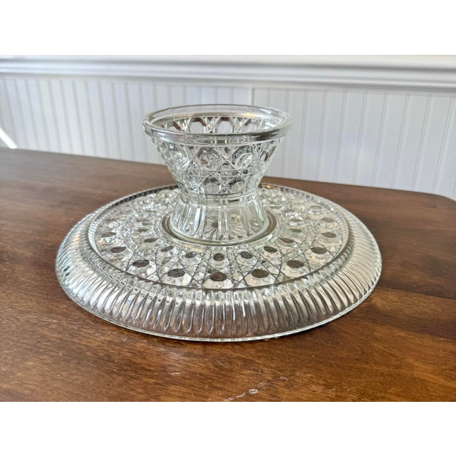 Transparent Windsor Pattern Cake Stand For Sale - Image 8 of 12