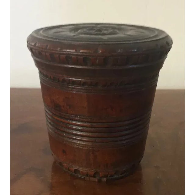 Antique Early 19th Century George III Carved and Turned Mahogany Treen Box For Sale - Image 9 of 13