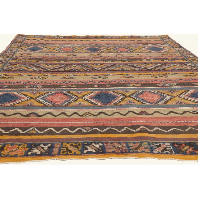 Tribal Taznakht Glaoui Moroccan Rug, 06'10 X 09'08 For Sale - Image 3 of 10