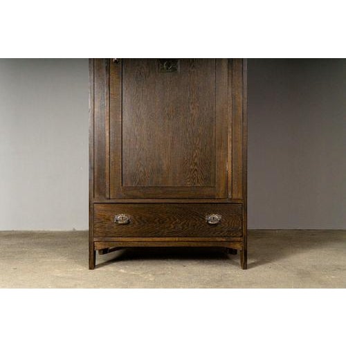 Art Nouveau Oak Cabinet For Sale - Image 9 of 16