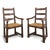Rustic Oak Armchairs with Straw Seats, Set of 2 For Sale - Image 5 of 5