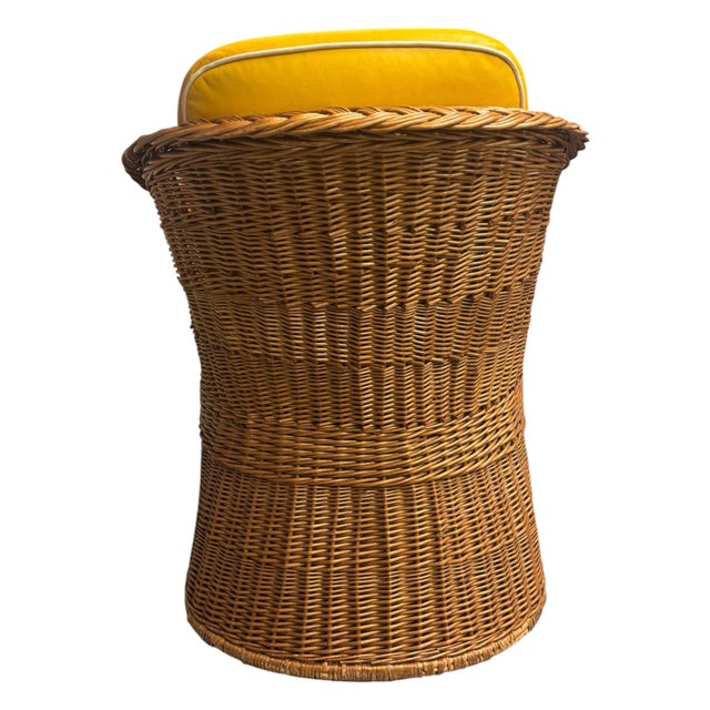 McGuire 6 Vintage McGuire Wicker Chairs For Sale - Image 4 of 11