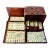 Antique Chinese Boho Chic Chinoiserie Mahjong Game Set, Rosewood & Brass Box. For Sale