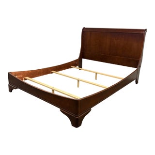 Queen Size Shermag Louis Philippe Sleigh Bed Frame For Sale