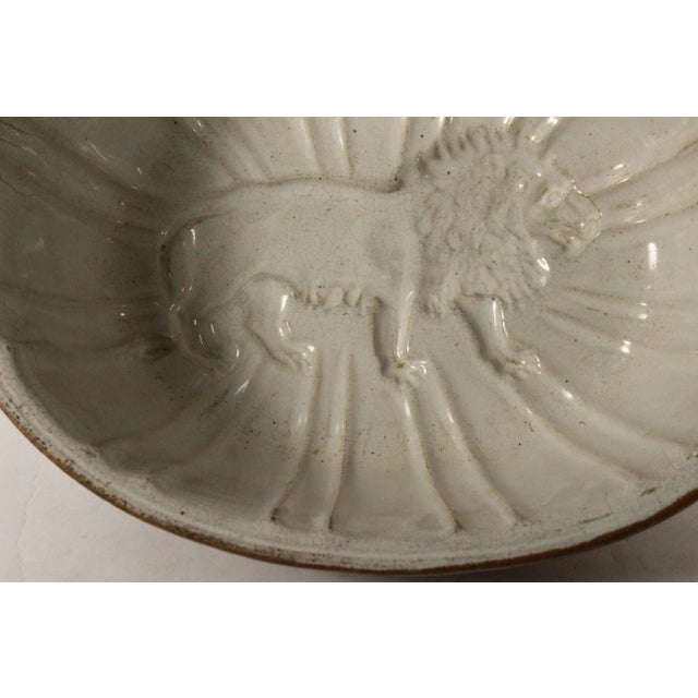 Mid 1800's Glazed Stoneware Jelly / Pudding Mold With Lion For Sale - Image 11 of 18