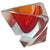 Murano Faceted Triangular Red Sommerso Ashtray by Flavio Poli, 1970 For Sale - Image 10 of 10