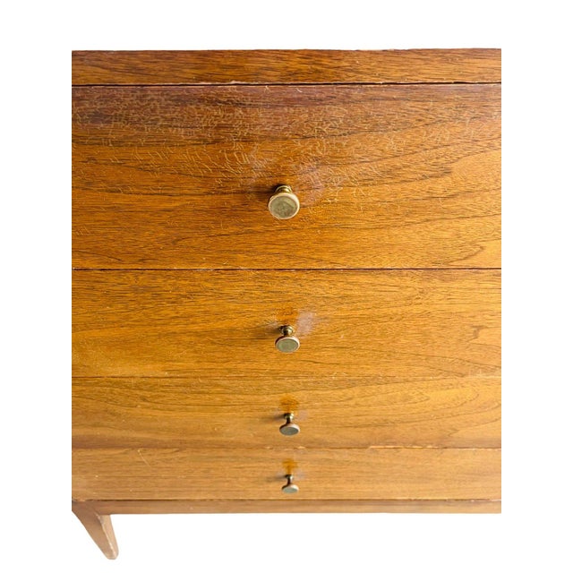 Wood Mid-Century Modern Walnut Triple Dresser in Style Paul McCobb For Sale - Image 7 of 11
