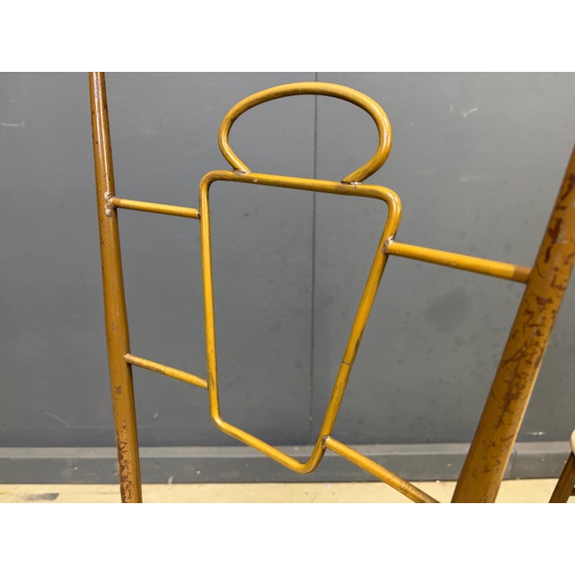 1950s Mid-Century Modern Italian Brass Dining Chairs, 1950s, Set of 4 For Sale - Image 5 of 14