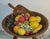 Folk Art Late 19th Century Wooden Footed Bowl W/26 Stone Fruits For Sale - Image 3 of 14