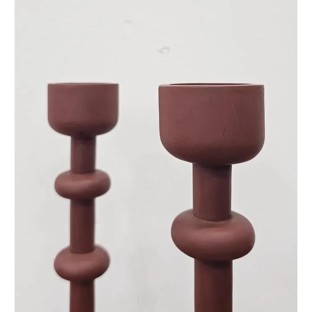 Sculpture Materials Vintage Candleholders, Italy, 1990s, Set of 2 For Sale - Image 7 of 8