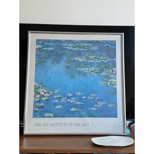 Impressionist Vintage 1990 Claude Monet Water Lilies Poster, Art Institute of Chicago Collection For Sale - Image 3 of 12