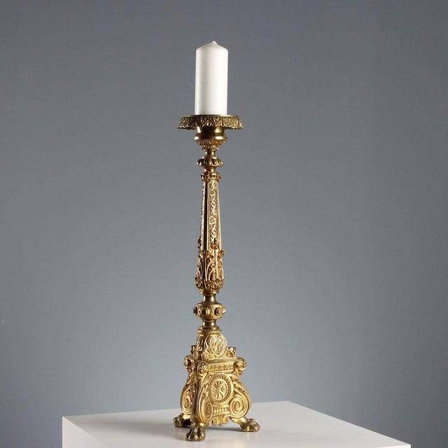 Candleholder in Gilded Bronze For Sale - Image 12 of 12