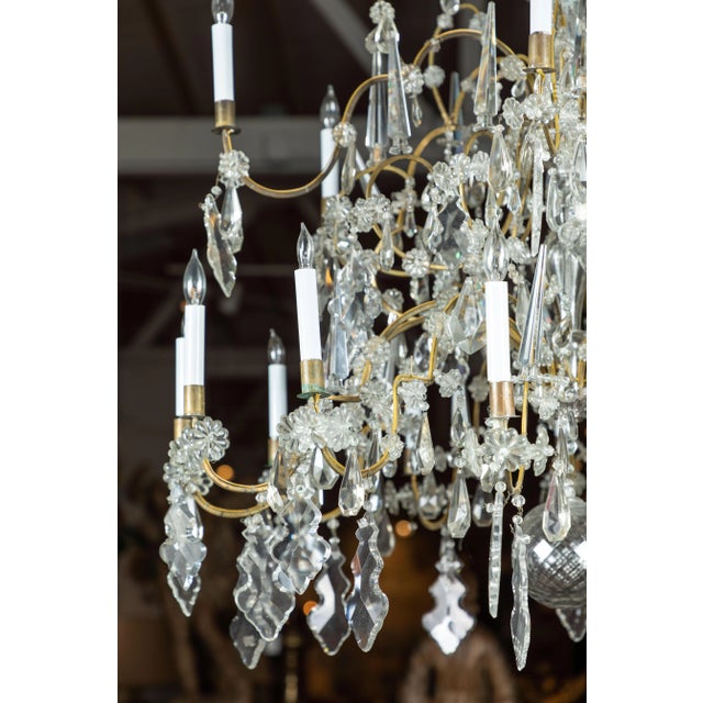 Tiered, Italian, Crystal Chandelier, circa 1900 For Sale In Los Angeles - Image 6 of 9