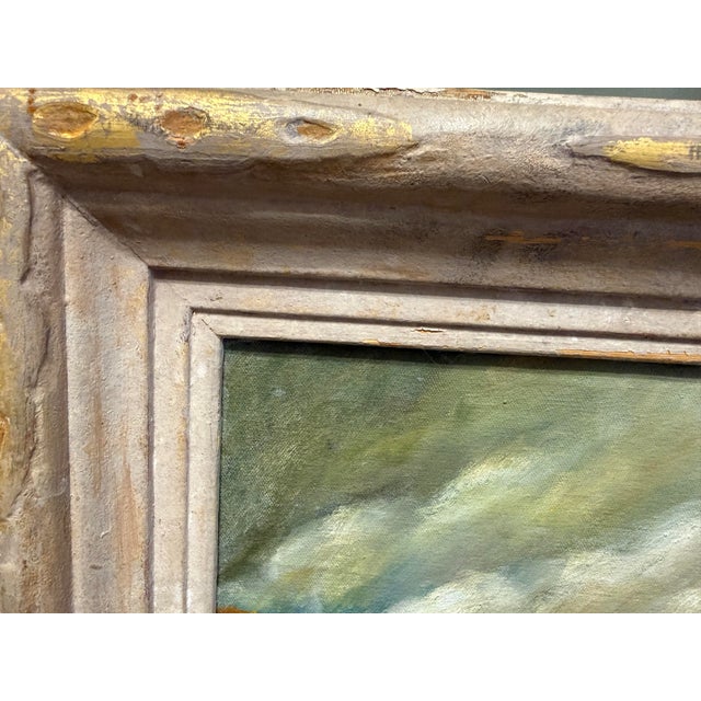 Vintage 1951 Framed Landscape Oil Painting by M. Daniels – River Canyon Scene For Sale In Detroit - Image 6 of 12