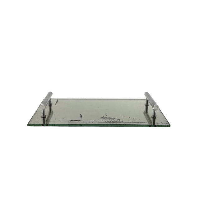 Mid-Century Modern Modernist Mirrored Tray, France 1960 For Sale - Image 3 of 12