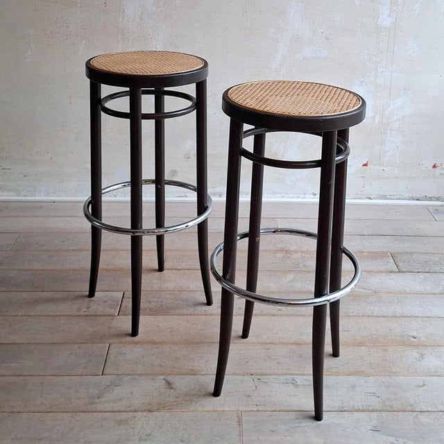 1970s 204 RH Bar Stools from Thonet, 1970s, Set of 2 For Sale - Image 5 of 12