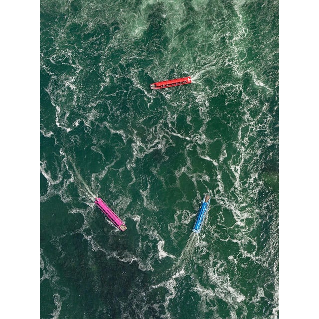 "AV_Rhine_Falls_003" Contemporary Aerial View Limited Edition Photograph by Bernhard Lang For Sale