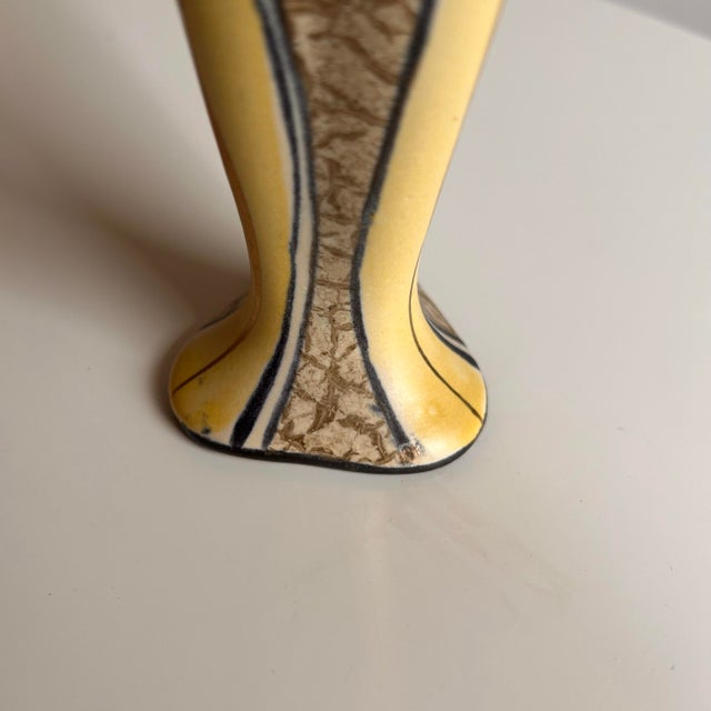 Yellow Small Mid-Century Yellow Ceramic Vase For Sale - Image 8 of 8