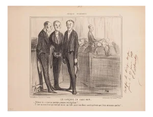 Honoré Daumier, The Boys In Black Habit, Lithograph, 1850s