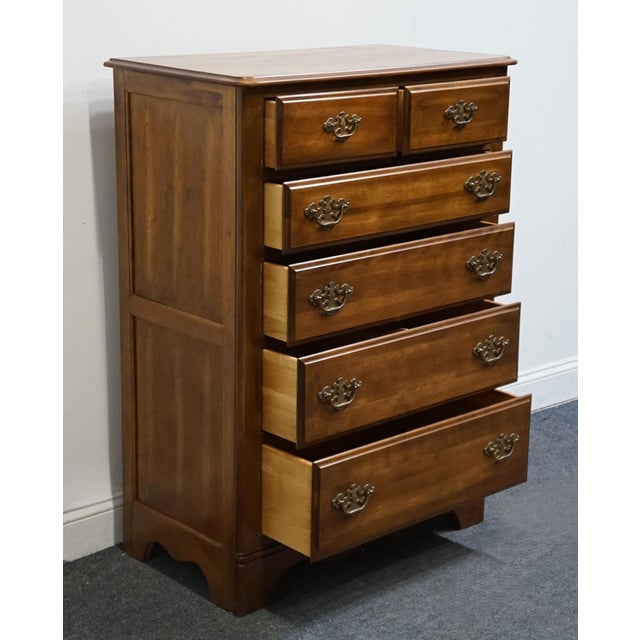 Late 20th Century Late 20th Century Ethan Allen Country Manor Collection Country French 34" Chest of Drawers Baguette Finish For Sale - Image 5 of 11