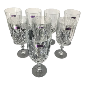 1990s Markham Marquis by Waterford Iced Beverage Set- Set of 8