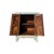 Abstract Distressed Pale Blue Stone Top Doors Slayed Legs End Table Nightstand For Sale - Image 3 of 5