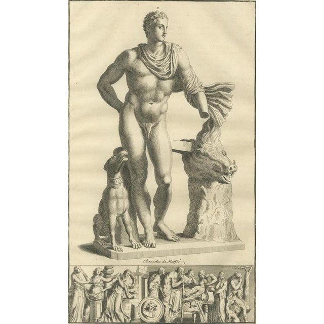 Bernard de Montfaucon, Meleager and the Calydonian Boar, 1721, Engraving on Paper For Sale - Image 4 of 9