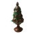 Vintage Ceramic Pinecone With Holly Topiary Christmas Tree Centerpiece For Sale