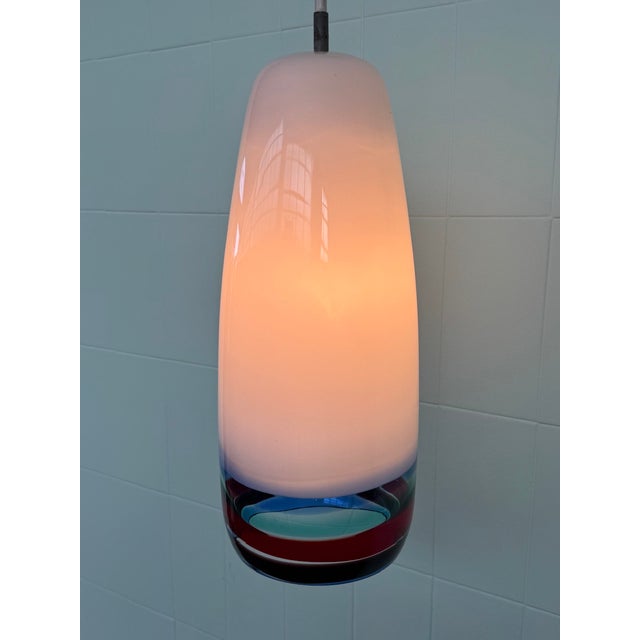 Glass Murano Glass Pendant Lamp attributed to Massimo Vignelli for Venini, 1950s For Sale - Image 7 of 14