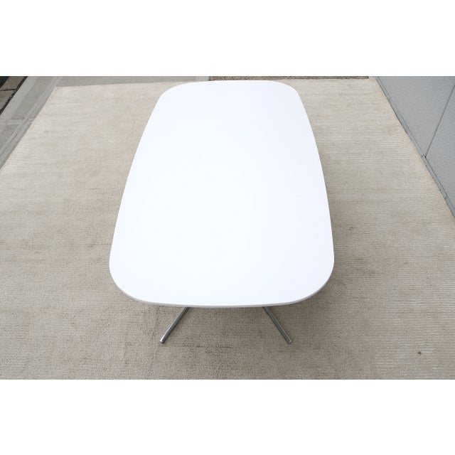 Modern Mario Ruiz for Studio Tk Envita Rectangular White Corian Top Coffee Table For Sale - Image 10 of 12