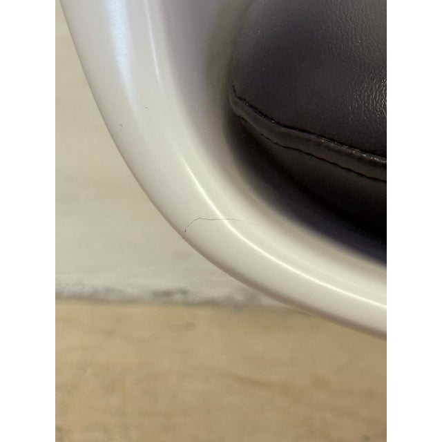 White Eero Saarinen Tulip Pedestal Arm Chairs for Knoll - A Pair For Sale - Image 8 of 12