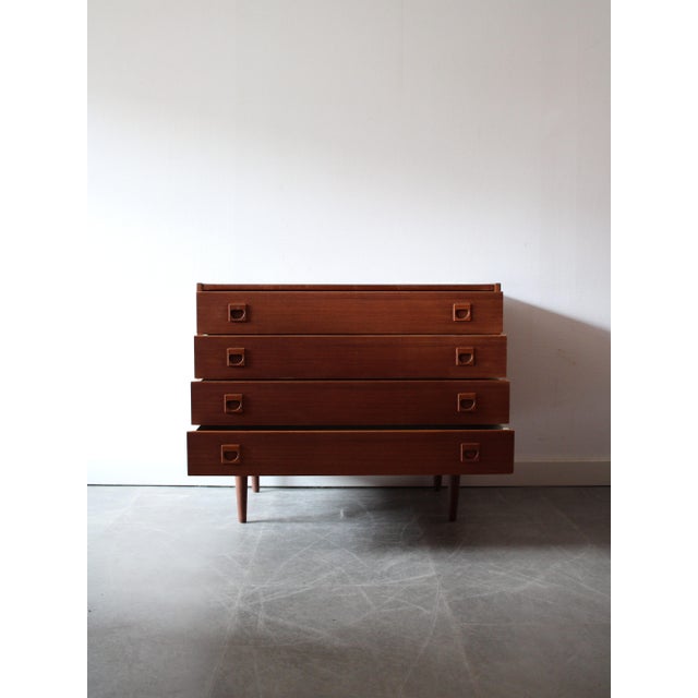 Mid-Century Modern Vintage Danish Chest of Drawers in Teak, 1960s For Sale - Image 3 of 10