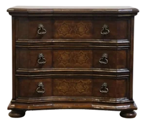 Eastern Legends Contemporary Rustic European Walnut 38" Three Drawer Nightstand Chest
