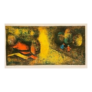 1960s Lebadang Mid Century Landscape Lithograph For Sale