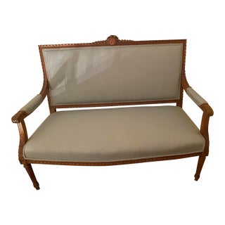 Early 20th Century Antique French Carved 2 Seat Settee For Sale
