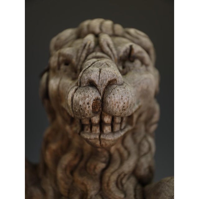 19th Century Neo-Renaissance French Heraldic Lion Sculptures, 1870s, Set of 2 For Sale - Image 16 of 18