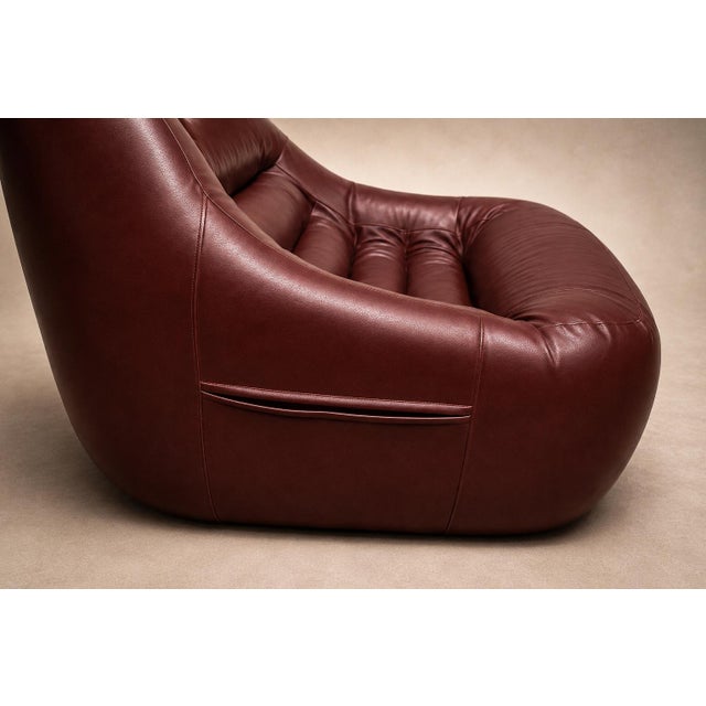 Mp-113 Lounge Chair With Ottoman in Original Faux Leather by Percival Lafer, Brasil, 1970s For Sale - Image 9 of 18