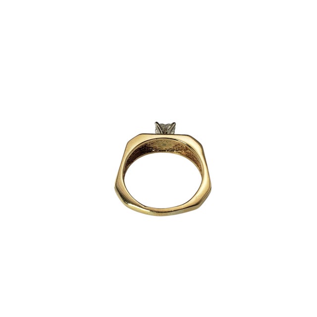 Late 20th Century 14 Karat Yellow Gold Heart-Shaped Diamond Engagement Ring, Size 8 For Sale In New York - Image 6 of 8