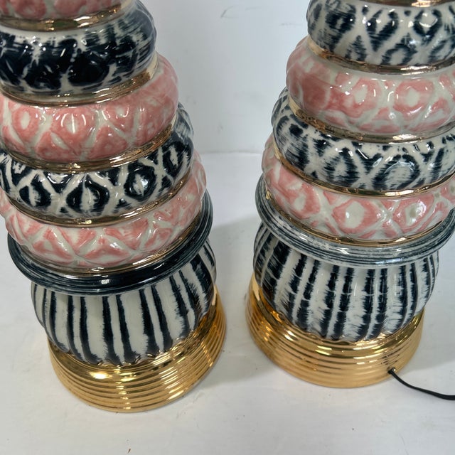Pair of 50s Ceramic Lamps For Sale - Image 12 of 12