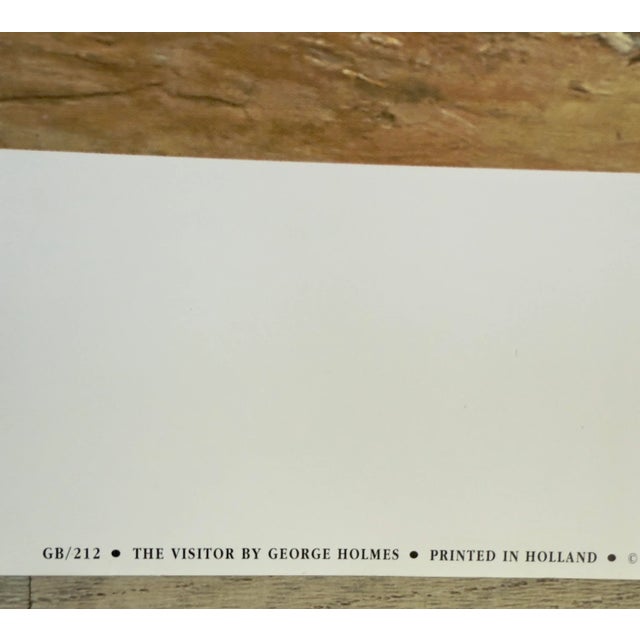 1990s George Holmes “The Visitor” Fine Art Print Litho by Rosenstiels 48” X 34” For Sale - Image 5 of 8