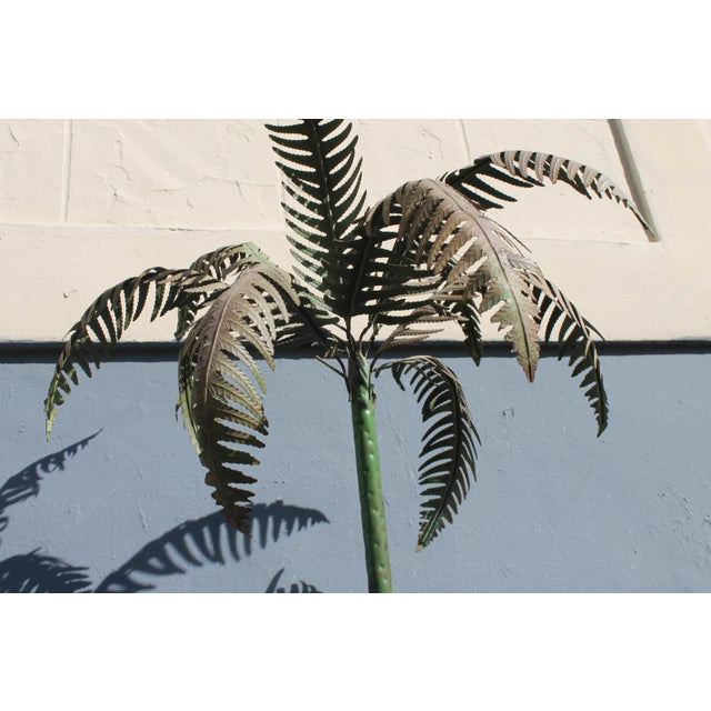 Metal 1930's French Art Deco Verde Palm Tree Sculpture Style Maison Jansen For Sale - Image 7 of 10