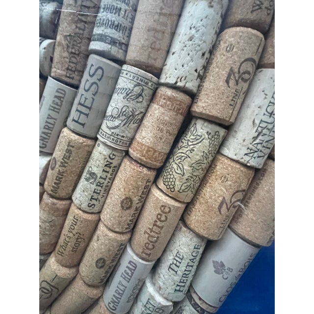 Nautical Large Nantucket Island Wine Cork Map Assemblage Shadow Box For Sale - Image 3 of 8