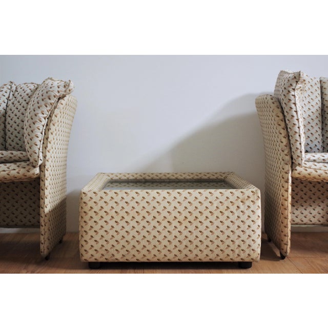 Glass Armchairs and Coffee Table in the Style of B&B Italia, 1970s, Set of 4 For Sale - Image 7 of 18