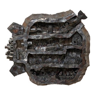 Vintage Metal Assemblage Sculpture For Sale