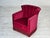 Danish Relax Armchair in Red Velour with Ash Legs, 1960s For Sale - Image 14 of 18