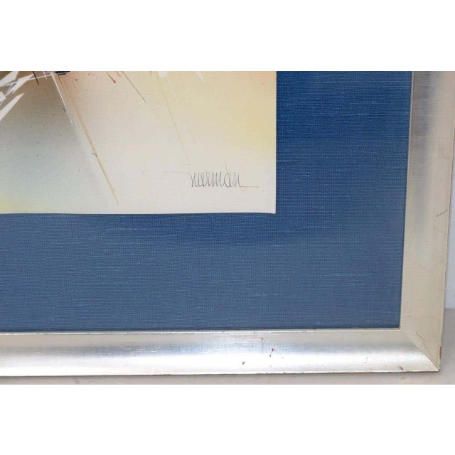 Abstract Leonardo Nierman (b.1932 - Mexico City, Mexico) Abstract Expressionist Painting Circa 1970 For Sale - Image 3 of 9