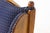 Wood French Lounge Chair in Oak and Blue Fabric, 1960s For Sale - Image 7 of 8