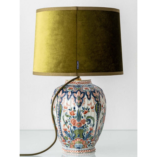 Vintage Delft Polychrome Ceramic Table Lamp from Royal Tichelaar Makkum, 1940s For Sale - Image 3 of 14